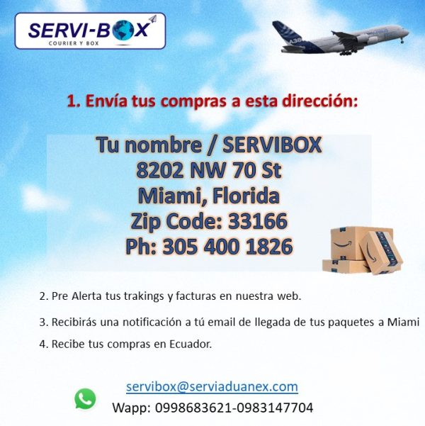 Dirección Miami Servibox 8202 NW 70 ST